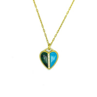 Half My Heart Malachite & Turquoise Pendant