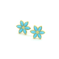 Turquoise Blossom Stud