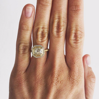 GEO ASSCHER HALO RING