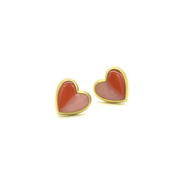 Half My Heart Inlay Earrings