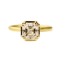 SIGNATURE PRONG RING WITH ASSCHER DIAMOND