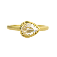 SIGNATURE PRONG RING WITH PEAR ROSE CUT DIAMOND
