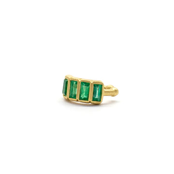 EMERALD GEO BAGUETTE EAR CUFF