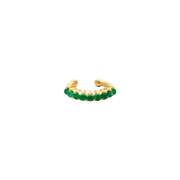 EMERALD TRI-PRONG EAR CUFF