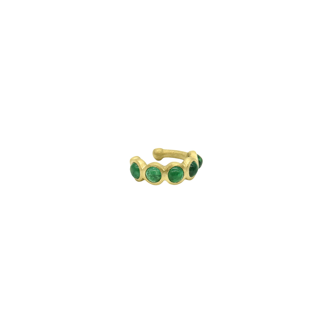 EMERALD BEZEL EAR CUFF