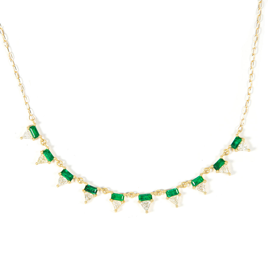 EMERALD CACTUS COLLAR NECKLACE