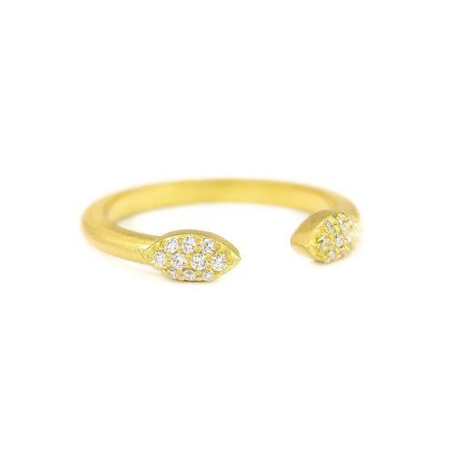 SPLIT PAVE PETAL RING