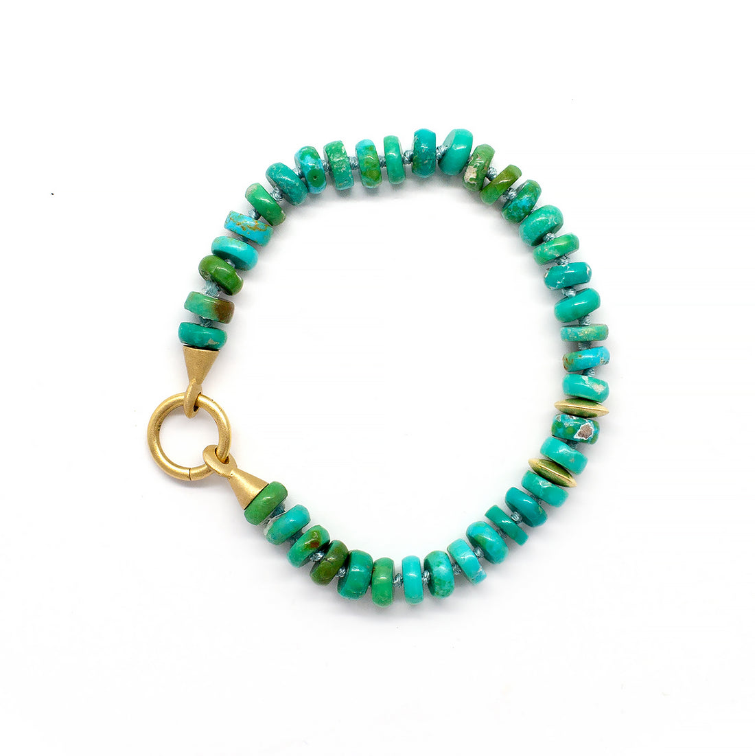 9K Sleeping Beauty Turquoise Gold Bracelet (Ornaments by de Melo)-8886AP |  Juwelo