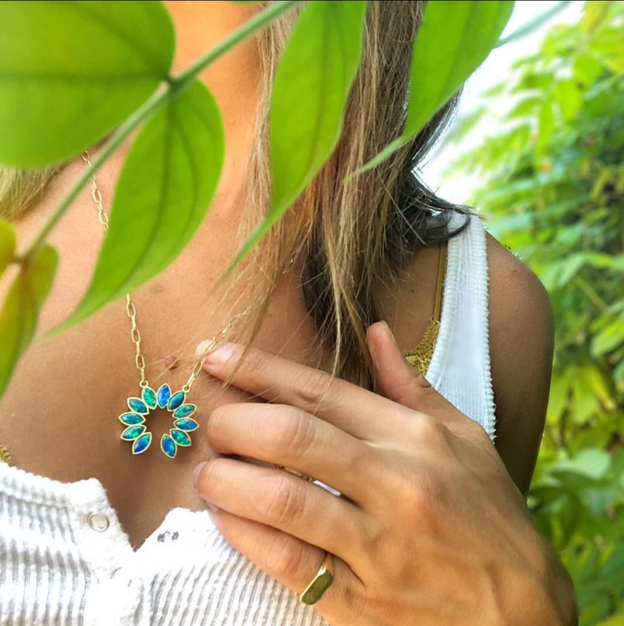OPAL BLOSSOM NECKLACE