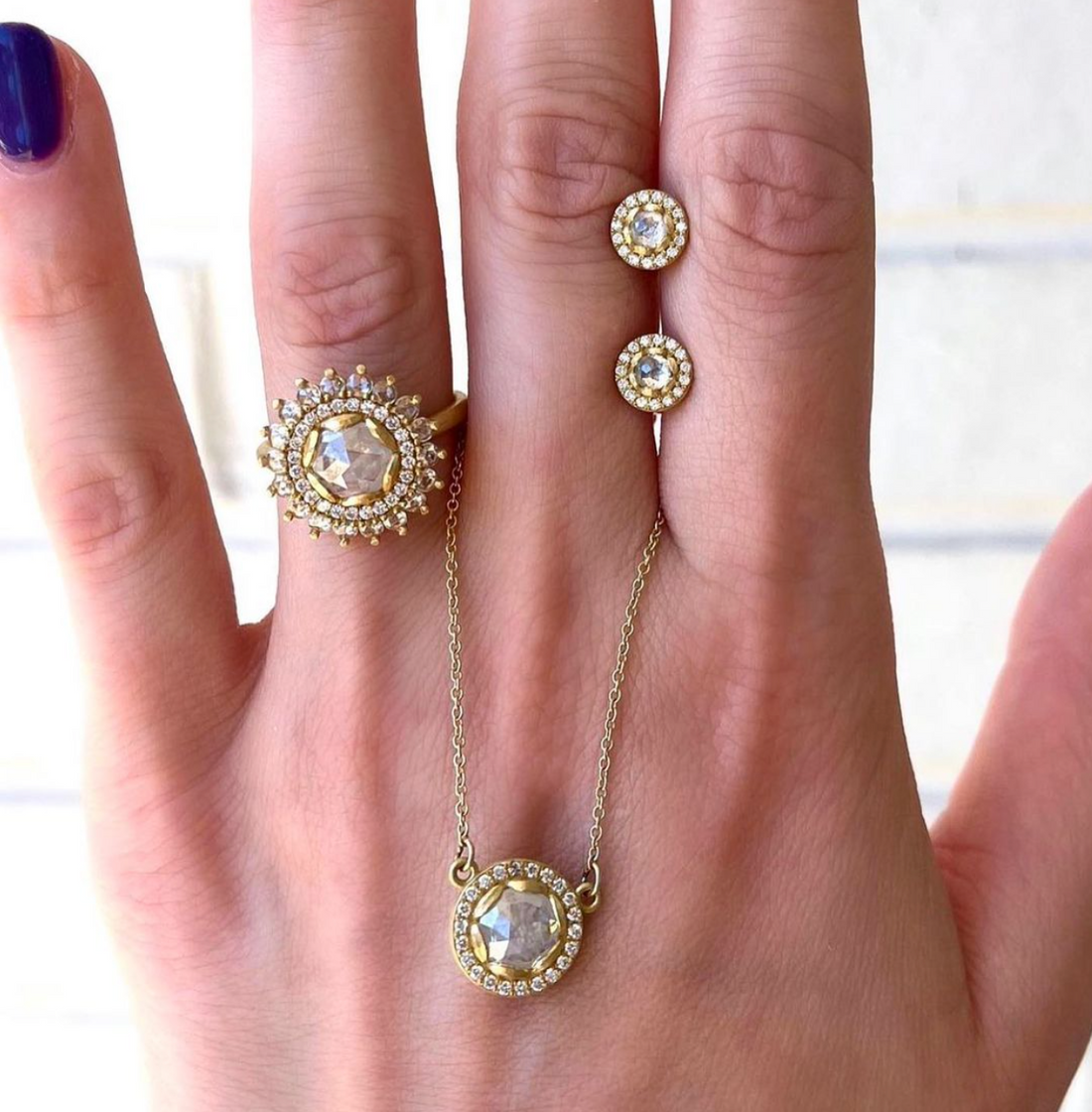 DOUBLE ROSE HALO RING